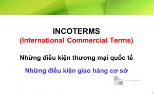International Commercial Terms (INCOTERMS) 